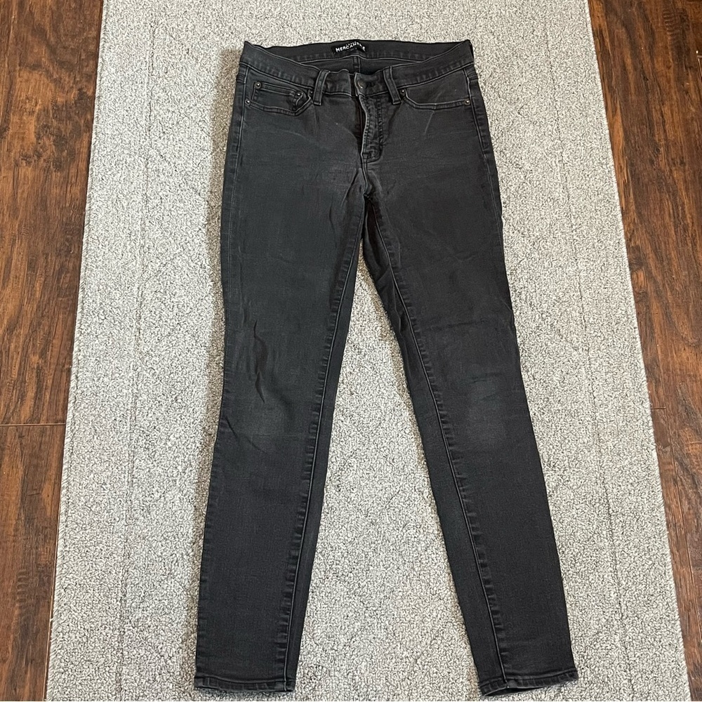 J Crew Mercantile Jeans Womens 27 Black Denim Skinny Stretch Low Rise